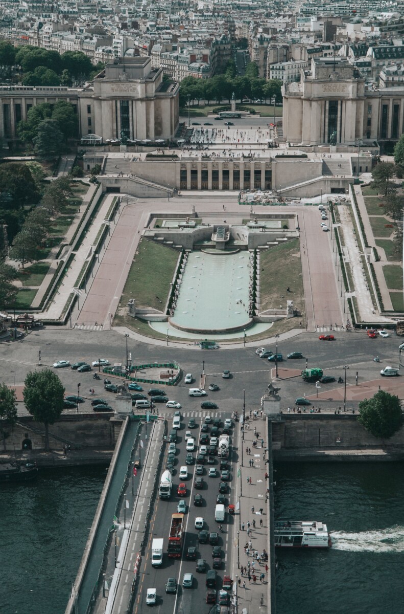 Jardines del Trocadéro y río Sena, París