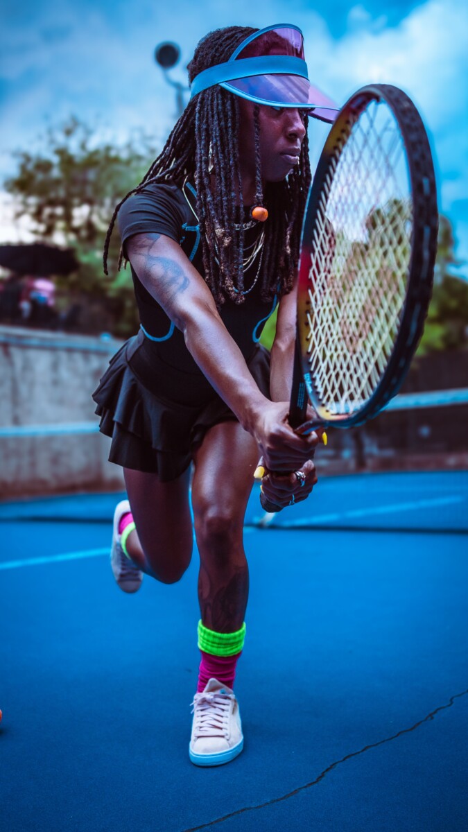 Partido de tenis al aire libre